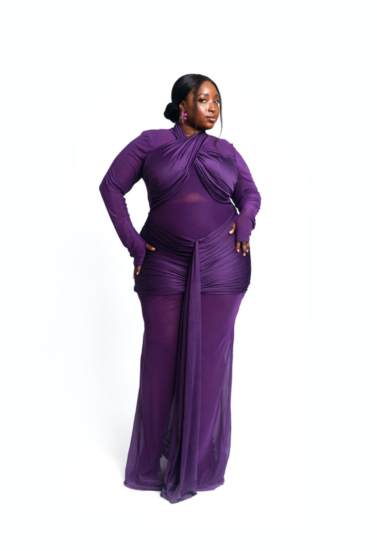 Bawsty Mermaid Dress - Purple