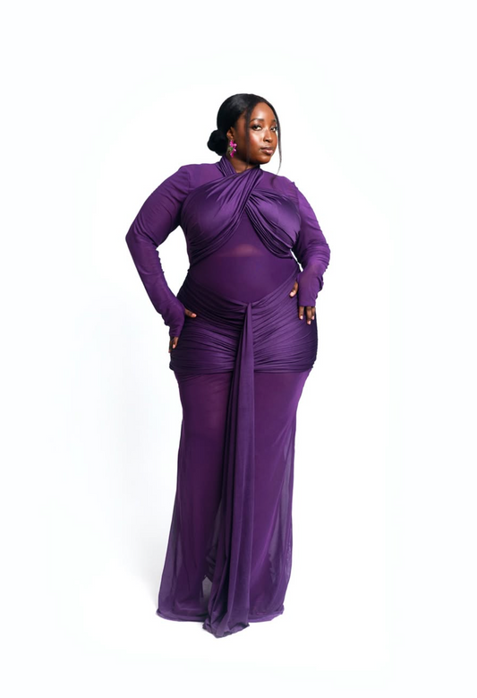 Bawsty Mermaid Dress - Purple